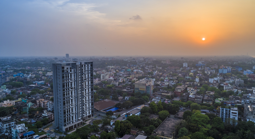 Aerial Panoramic View of South City